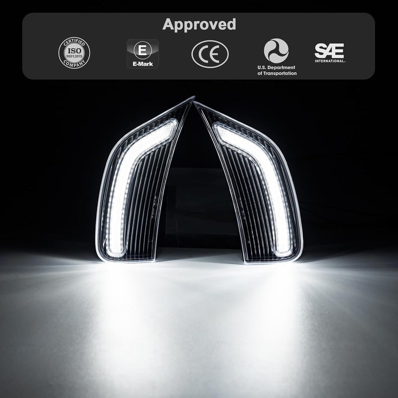 Mynoway LED Side Marker Light Compatible with 2021-2024 Yukon/Yukon Denali/Yukon XL/Tahoe/Escalade/Suburban/Escalade ESV (Clear Lens White Light) - Image 5